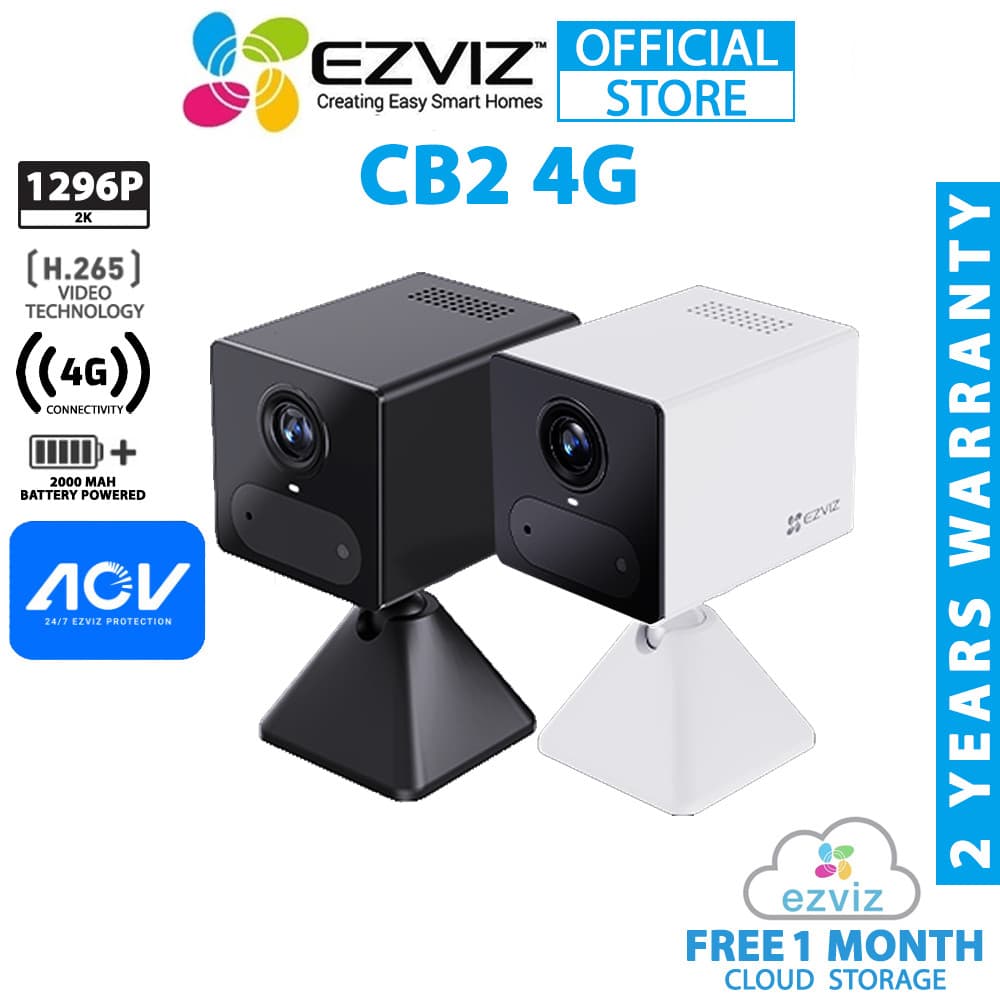 كاميرا خارجية 2K تعمل بشريحة 4G من EZVIZ (بدون واي فاي)